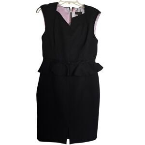 Ted Baker Black Peplum Midi Dress